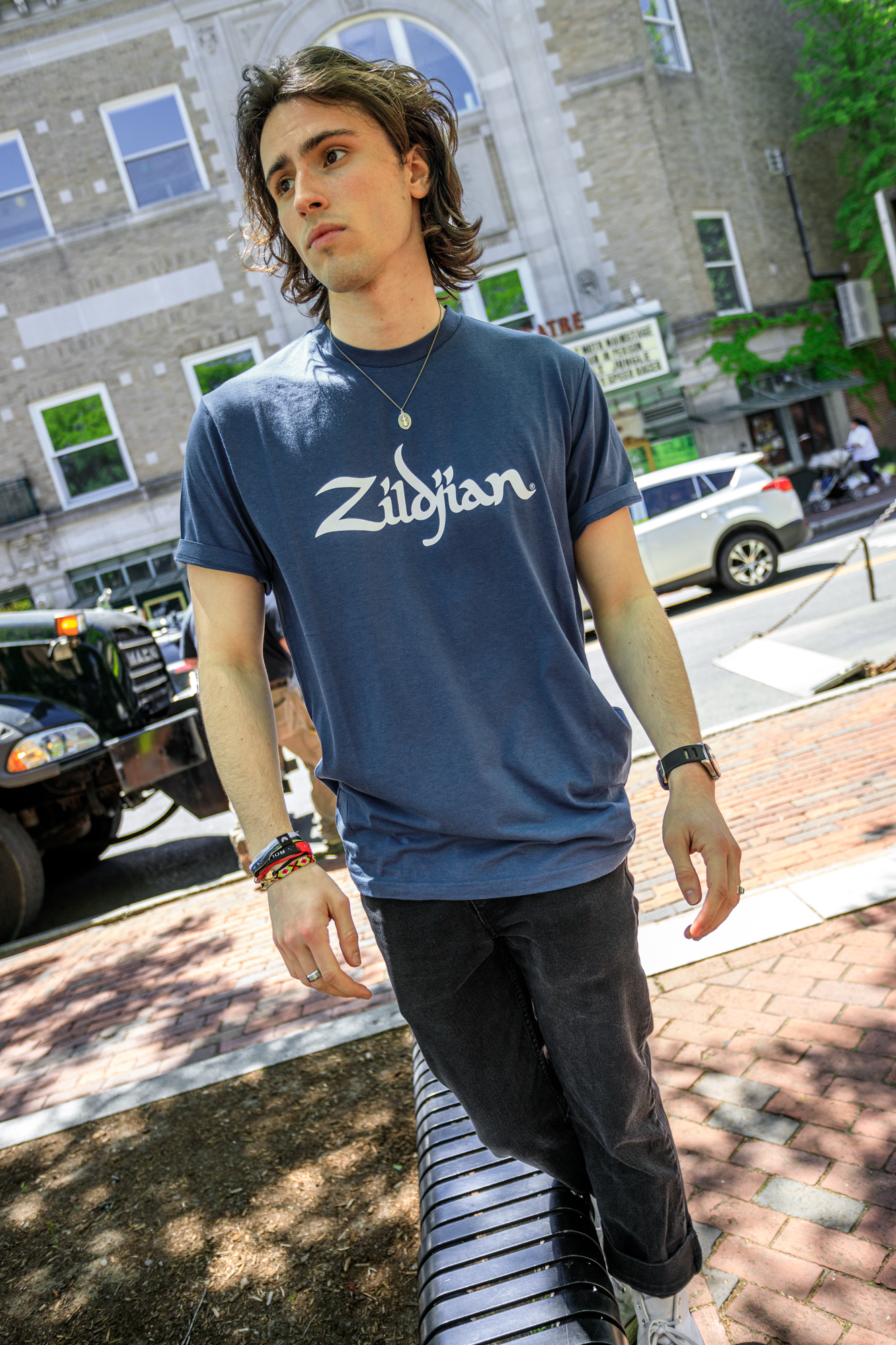 Zildjian Classic Logo T-Shirt in Blau - Größe XL 