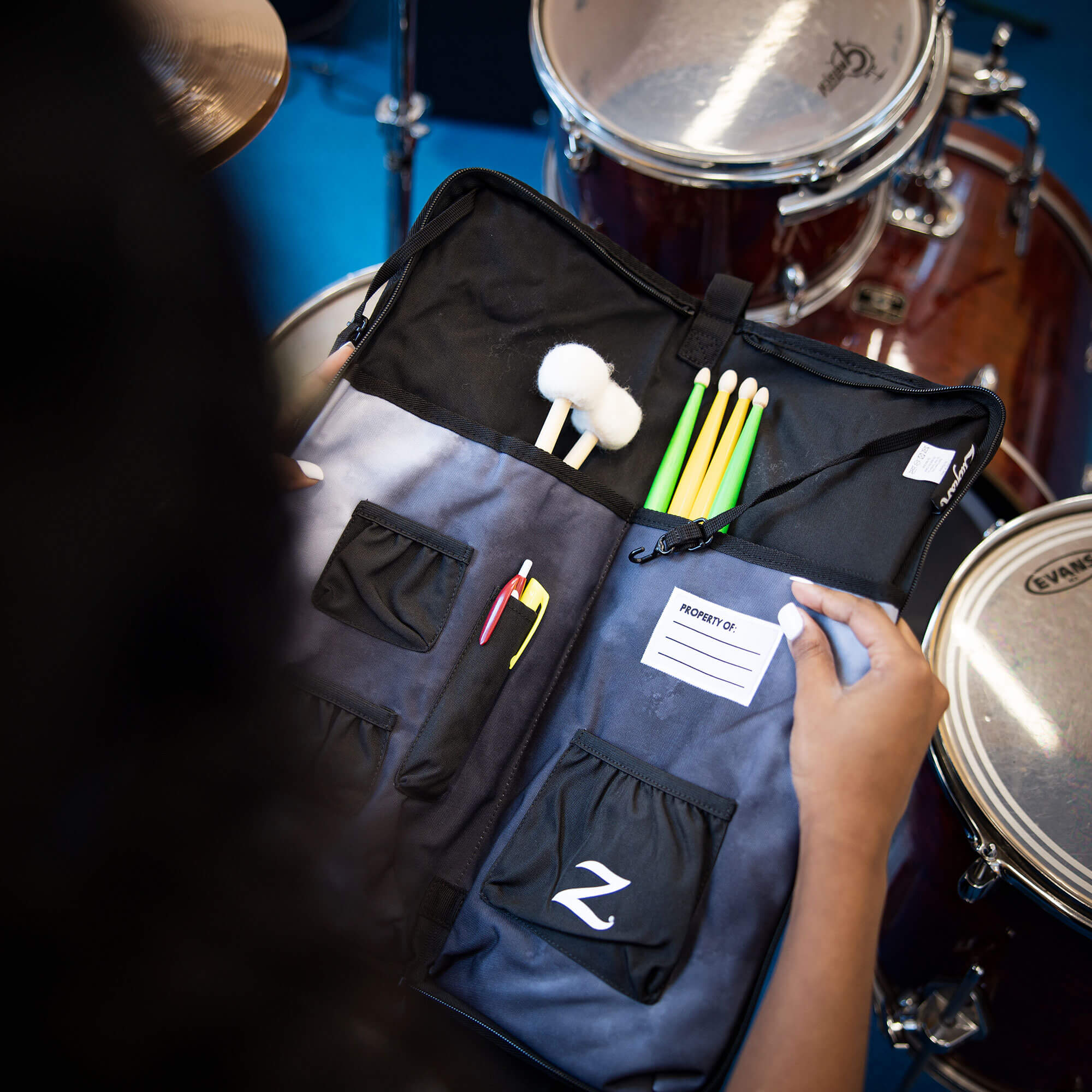 Zildjian Student Stocktasche in Black Rain Cloud