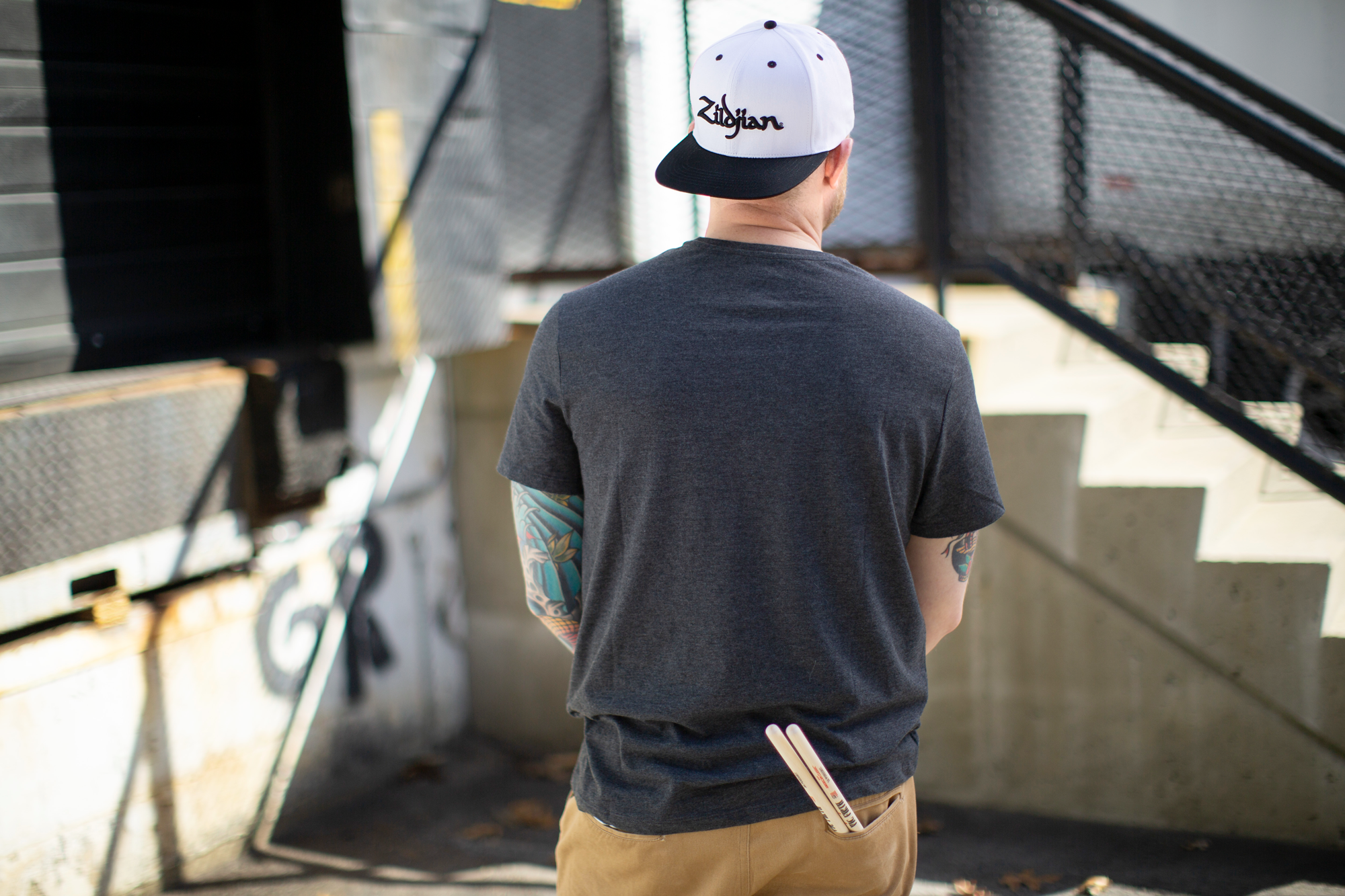 Zildjian 6-Panel Snapback in Grau