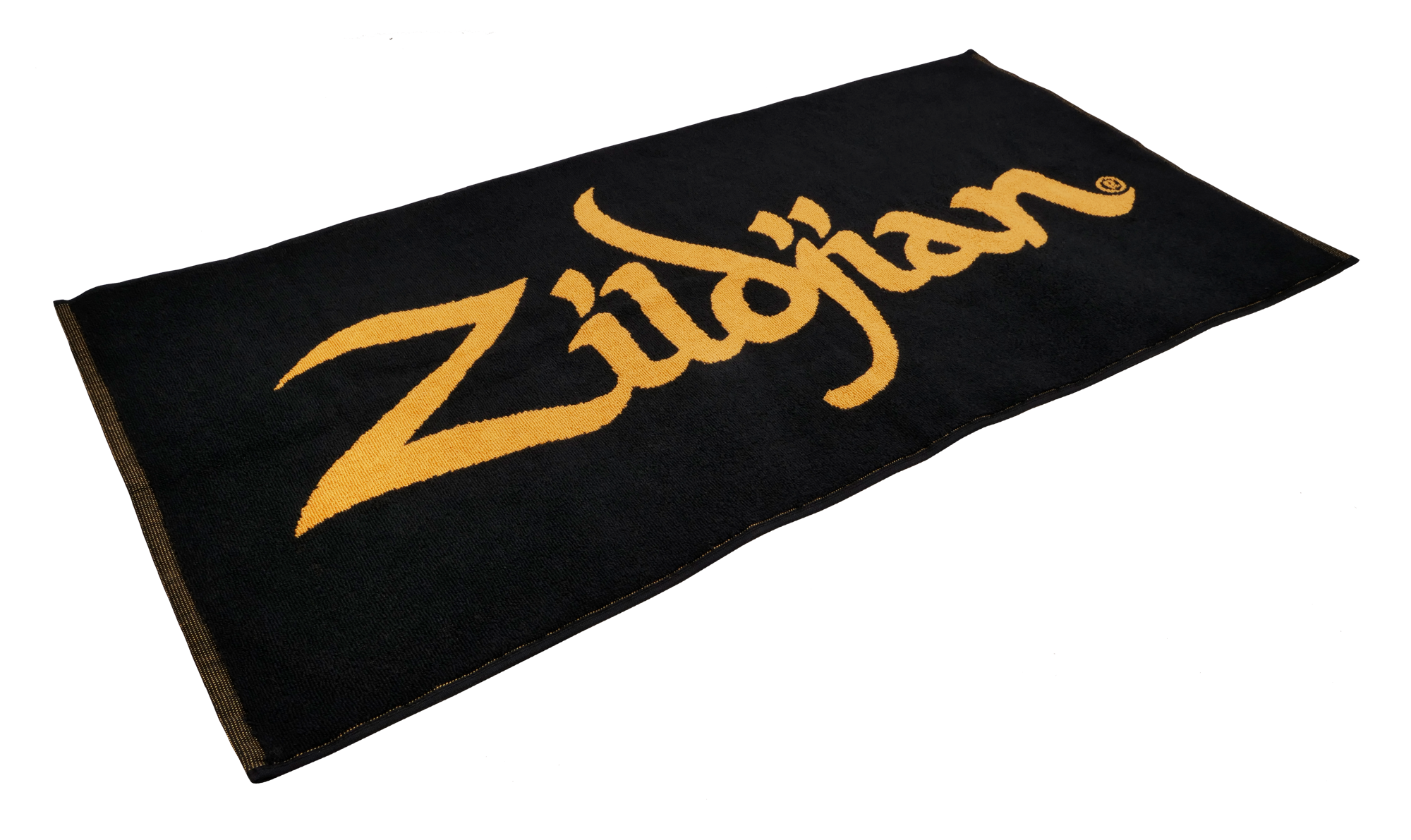 Zildjian towel with logo in black-gold