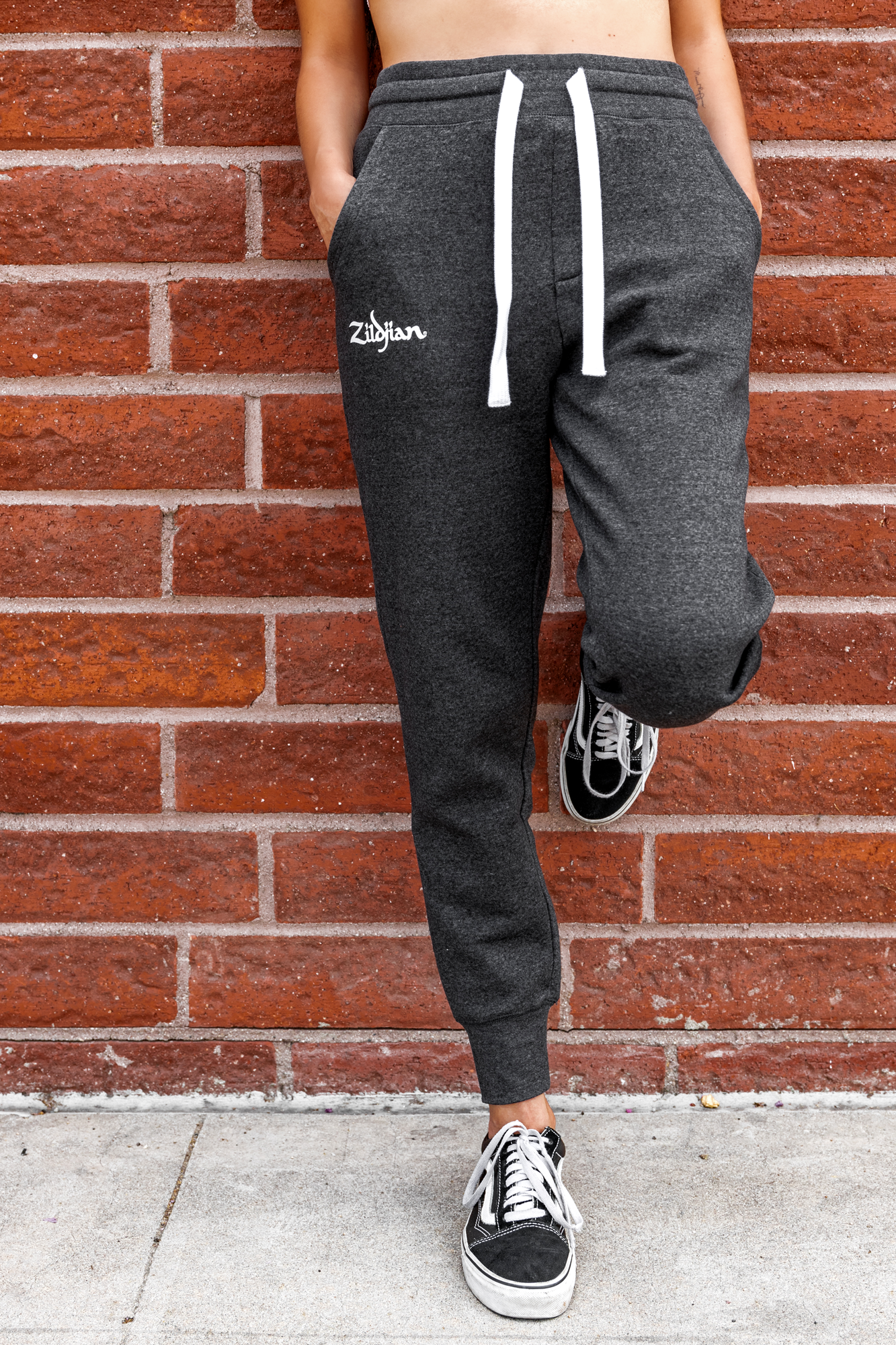 Zildjian Fleece-Jogginghose in Grau - M