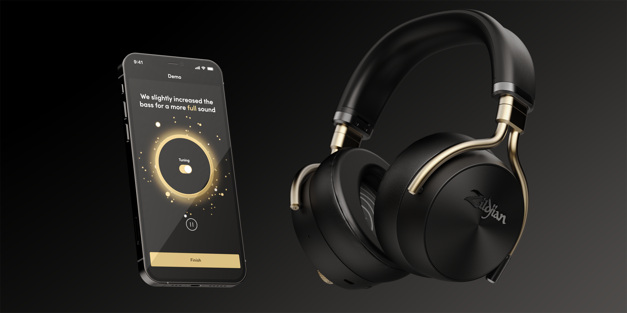 Zildjian ALCHEM-E Perfect Tune Over Ear Headphones in Midnight