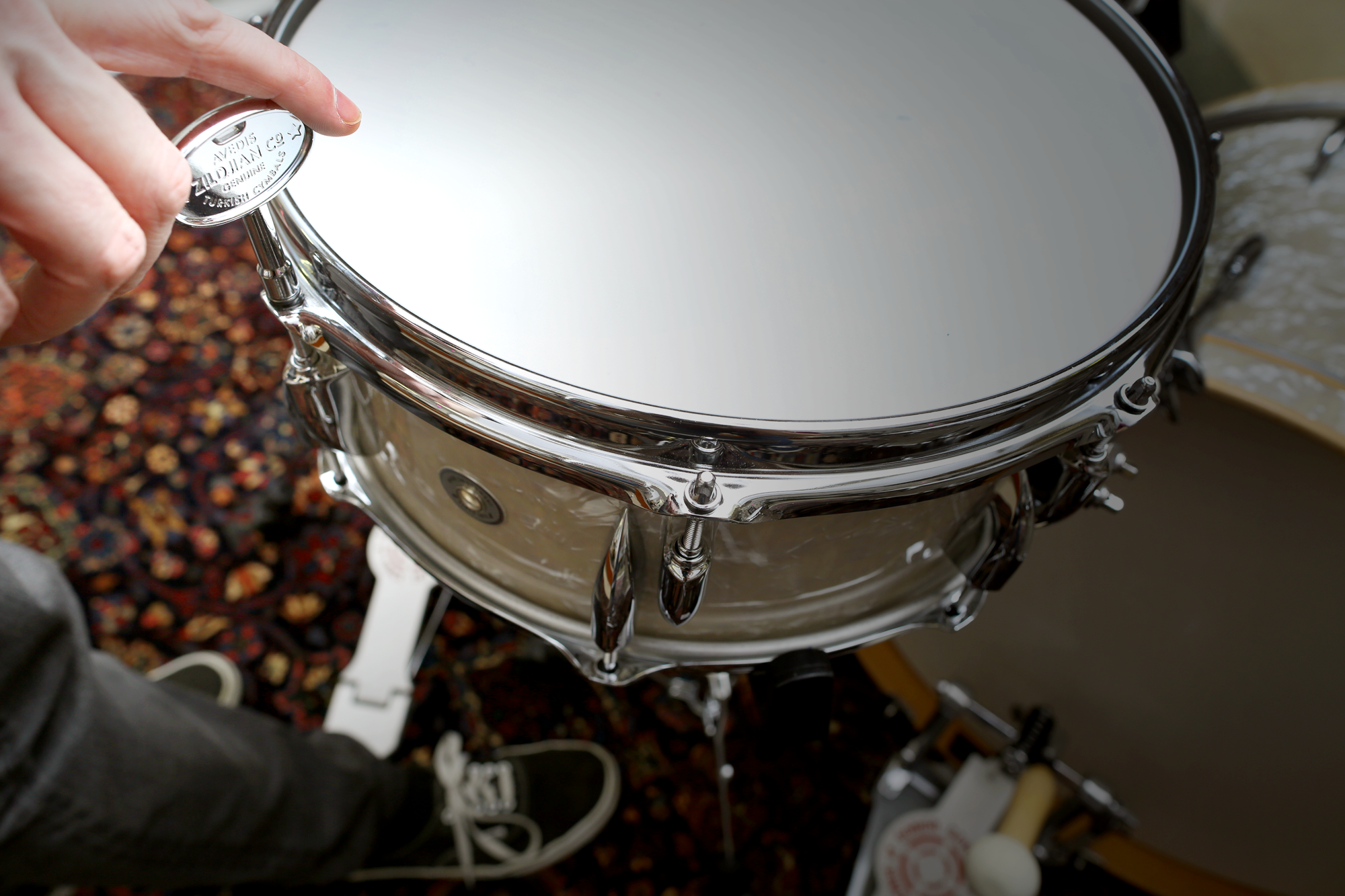 Zildjian Chrome Drum Key with Zildjian Trademark
